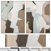 3DSky - Large Mid Century Abstract Neutral Wall Art C 871