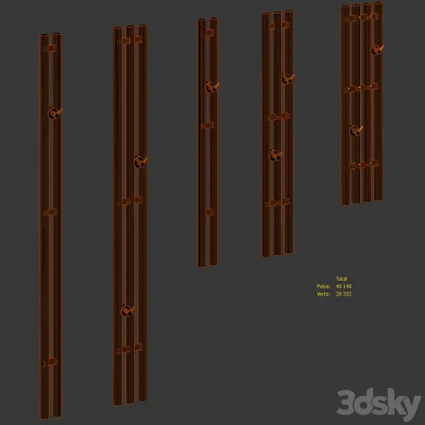 3DSky - Vertical Narrow Heated Towel Rails - Image 3
