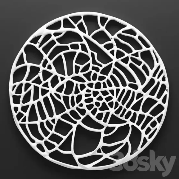 3DSky - Spidersilk Wall Sculpture in Champagne Metal - Image 3