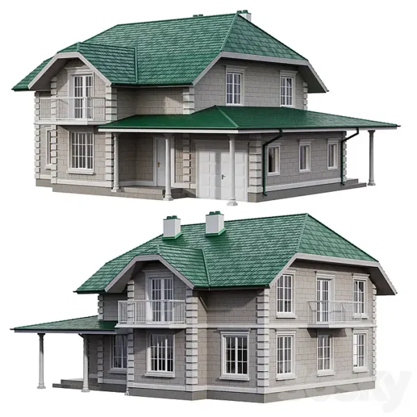 3DSky - Two Story House in a Classic Style - Image 2
