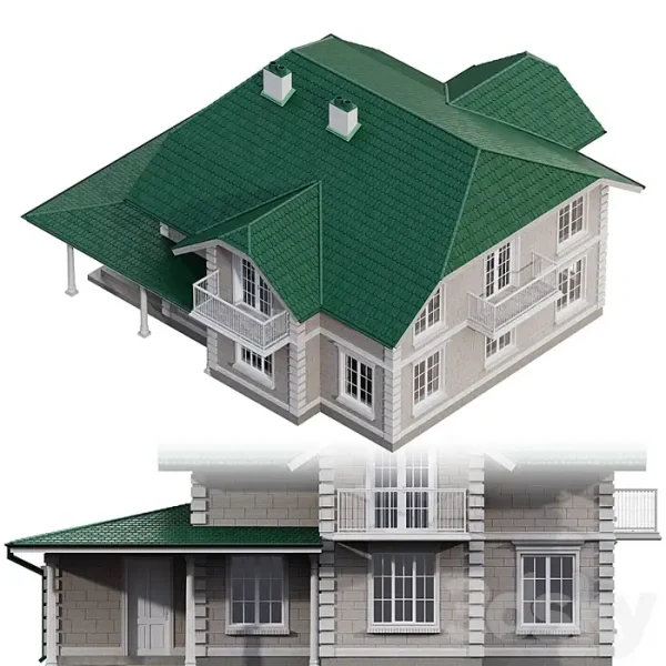 3DSky - Two Story House in a Classic Style - Image 4