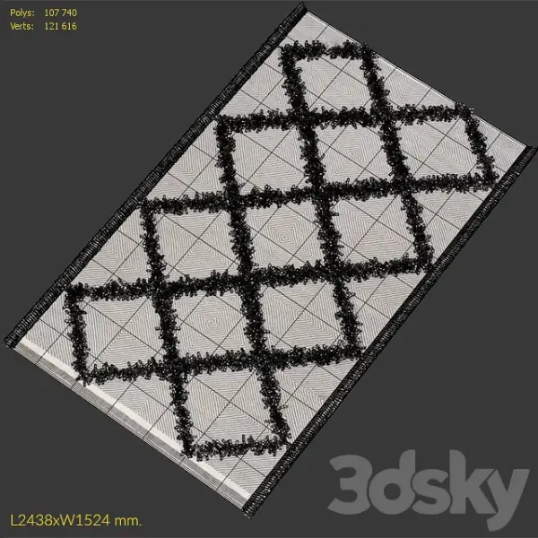 3DSky - Carpet NuLOOM Devon Diamond Trellis Tassel Shag Rug - Image 3