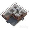 3DSky - One Story Brick House with a Terrace - Image 4