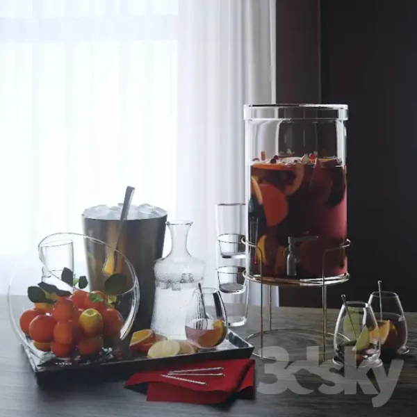 3DSky - Glass Drink Dispenser by Crate and Barrel