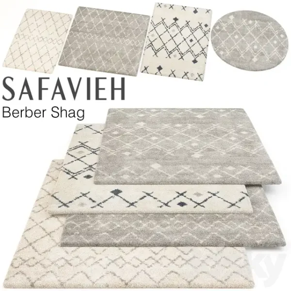 3DSky - SAFAVIEH BERBER SHAG SET