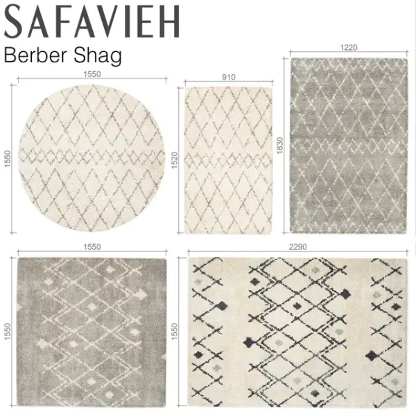 3DSky - SAFAVIEH BERBER SHAG SET - Image 2