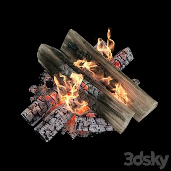 3DSky - Fire and Firewood With Animation