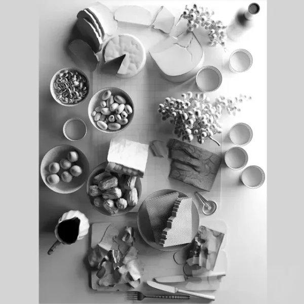 3DSky - Cheese Plate with Wine - Image 2