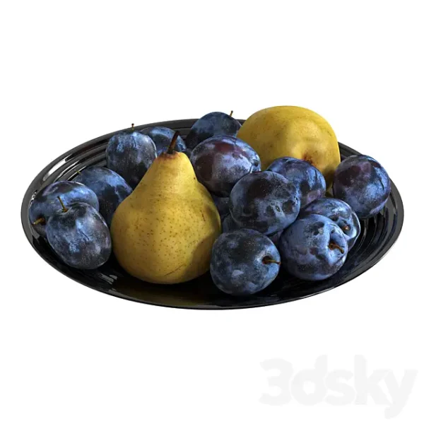 3DSky - Plum and Pear in a Black Cup