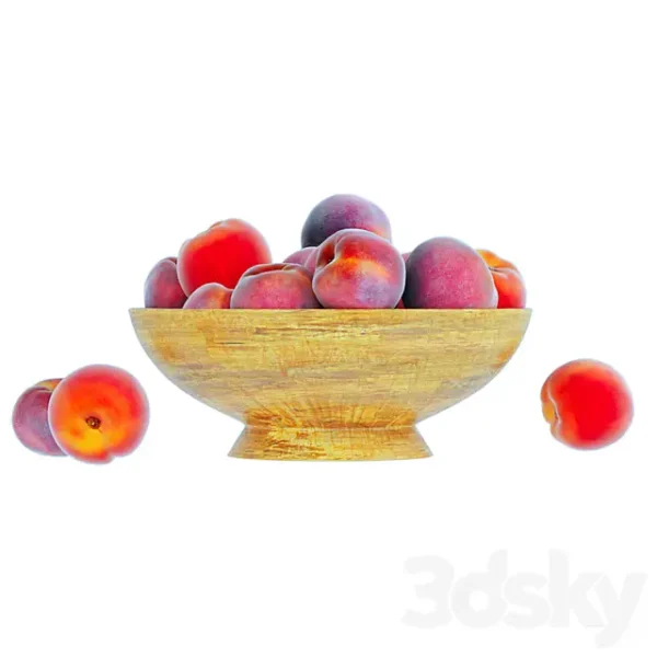 3DSky - Peaches in a Wooden Vase - Image 4