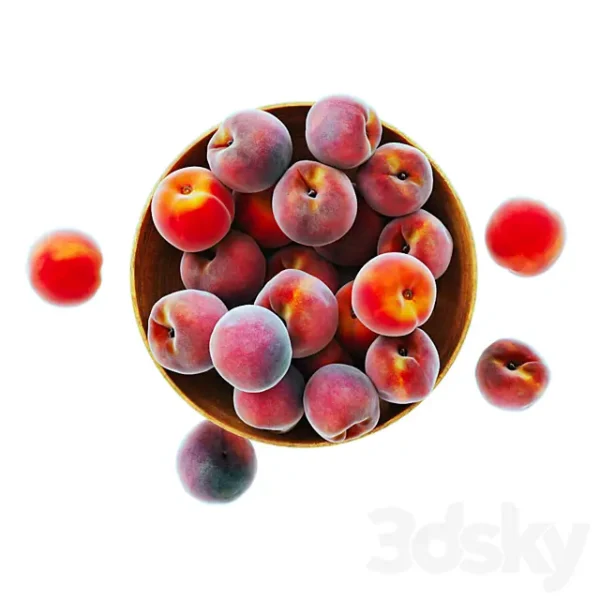 3DSky - Peaches in a Wooden Vase - Image 3