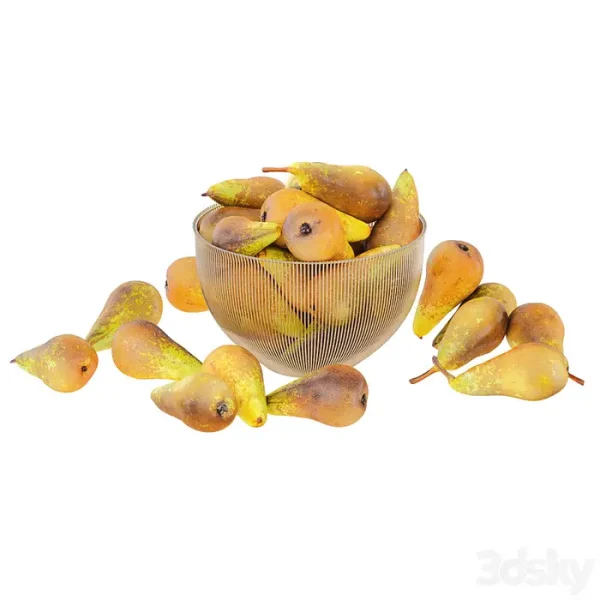 3DSky - Pear Conference In Decorative Metal Vase - Image 2