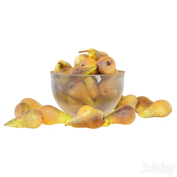 3DSky - Pear Conference In Decorative Metal Vase - Image 3