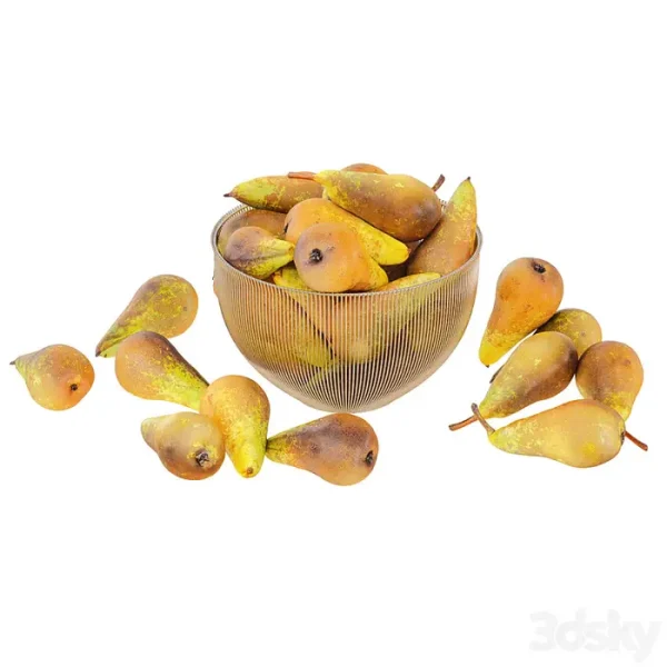 3DSky - Pear Conference In Decorative Metal Vase - Image 5