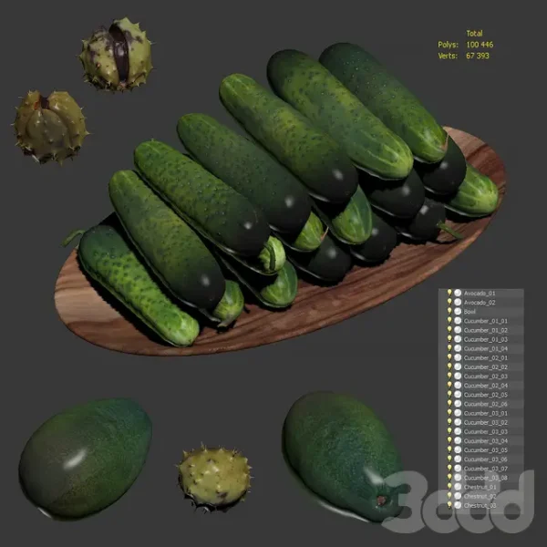 3DSky - Cucumbers Chestnuts and Avocados - Image 2