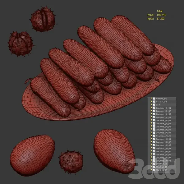 3DSky - Cucumbers Chestnuts and Avocados - Image 5