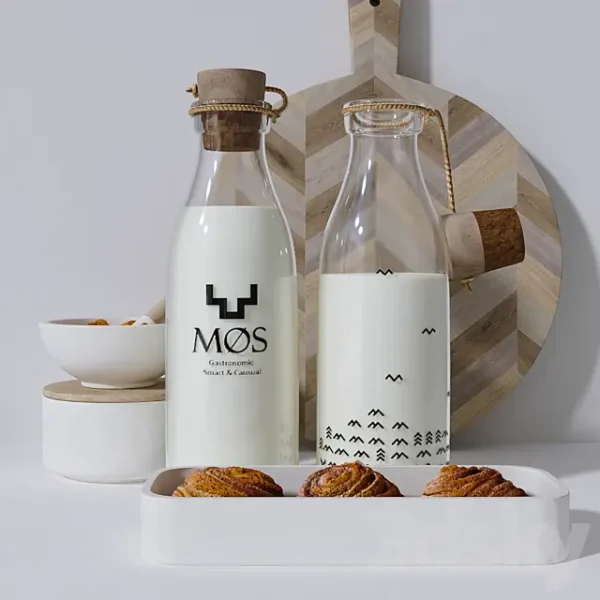 3DSky - Set Milk and Homemade Cakes - Image 2