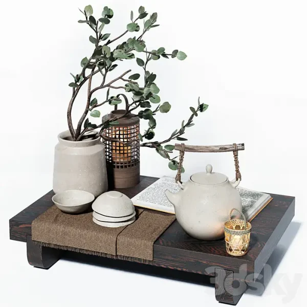 3DSky - Warm Colored Tea Set