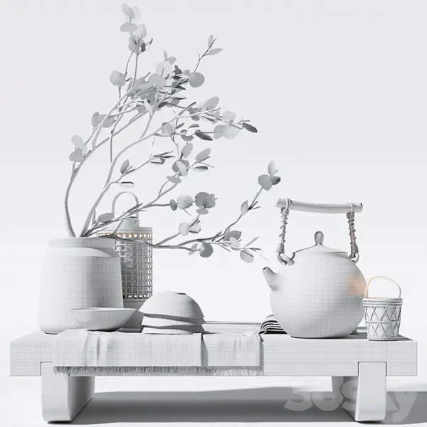 3DSky - Warm Colored Tea Set - Image 4