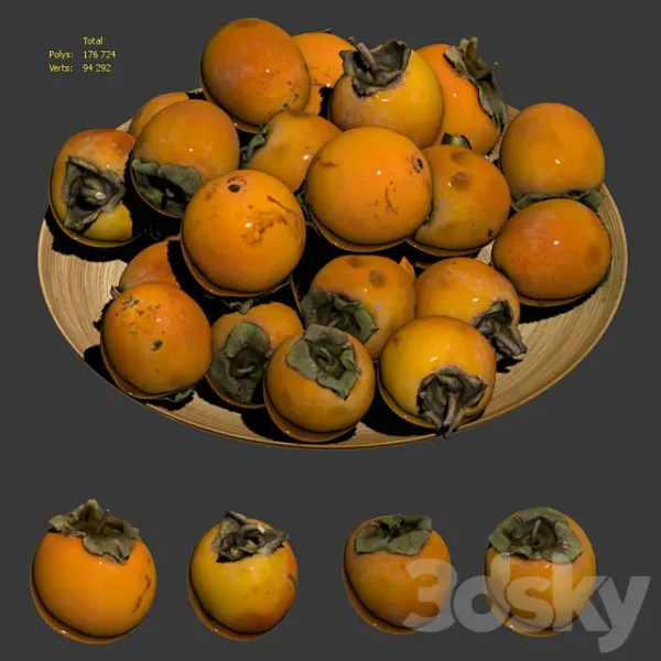 3DSky - Persimmon Kinglet on a Platter - Image 3