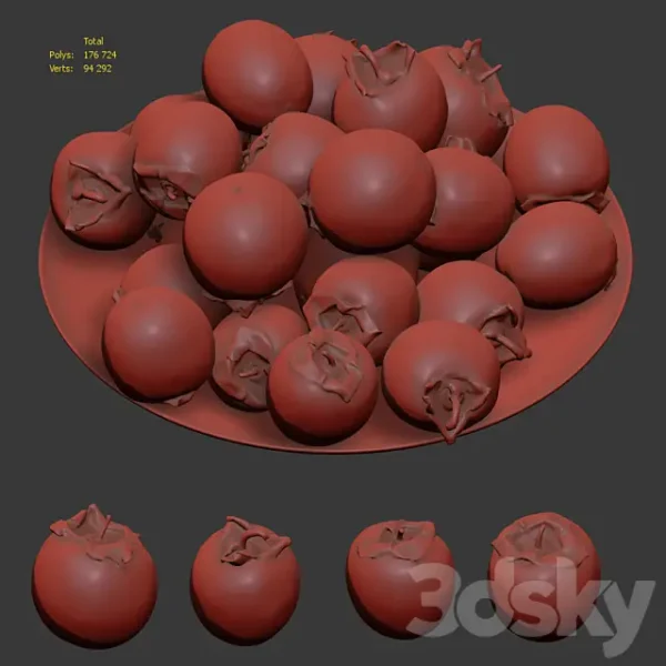 3DSky - Persimmon Kinglet on a Platter - Image 4