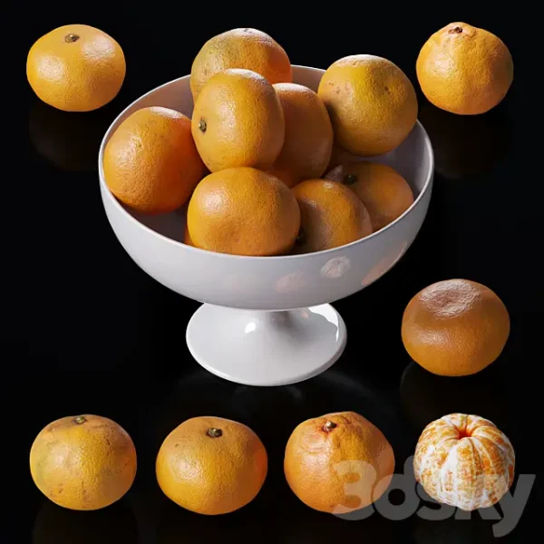 3DSky - Tangerines in a Tall Bowl - Image 2