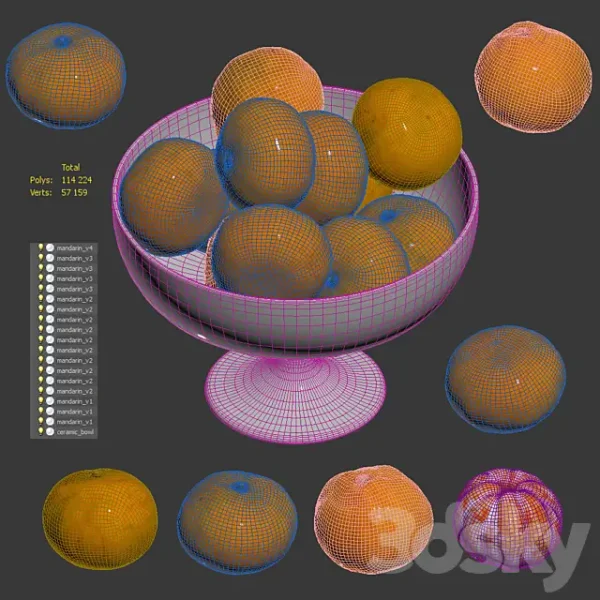 3DSky - Tangerines in a Tall Bowl - Image 4