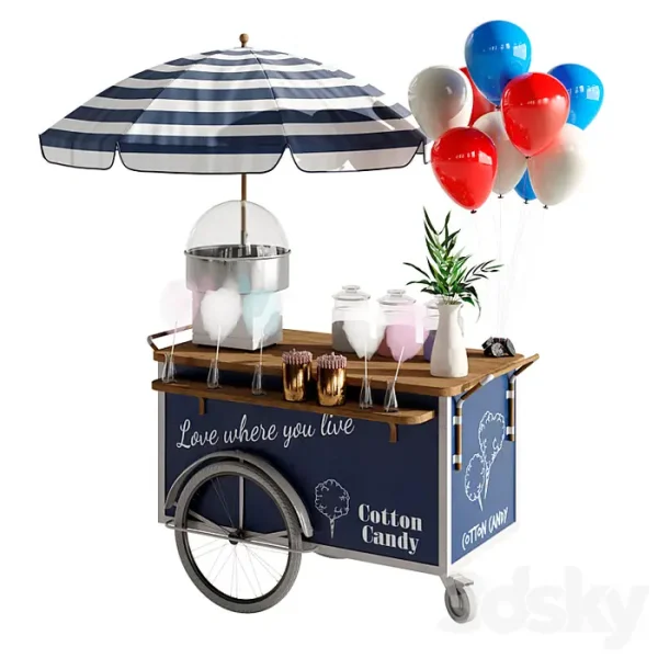 3DSky - Cotton Candy Cart - Image 4
