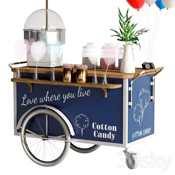 3DSky - Cotton Candy Cart - Image 2