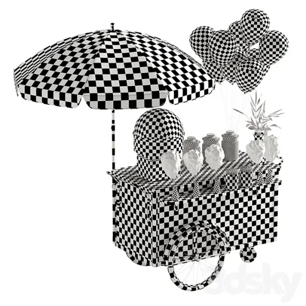 3DSky - Cotton Candy Cart - Image 5