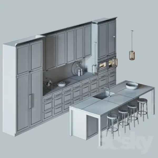 3DSky - Black & White Kitchen - Image 2