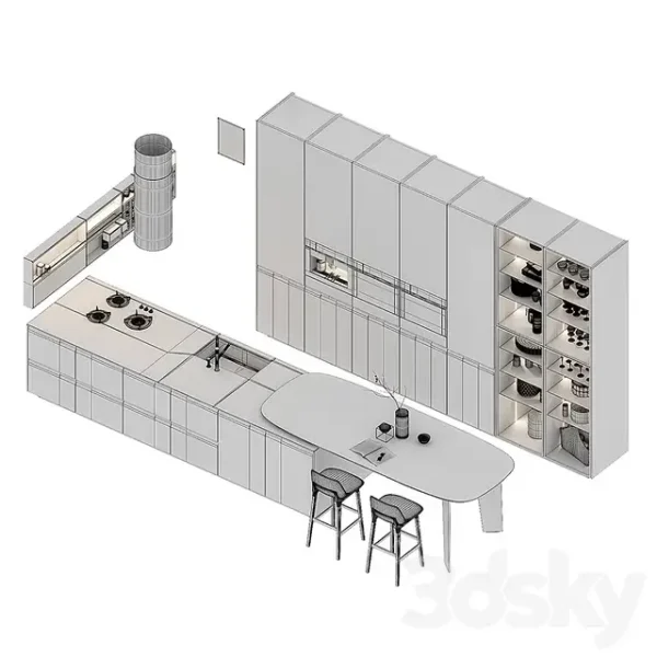3DSky - Kitchen Poliform Shape EUROCUCINA 2018 - Image 3