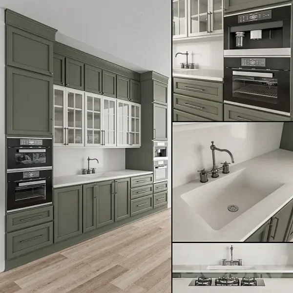 3DSky - Kitchen Neo Classic Green and White Set 36 - Image 2