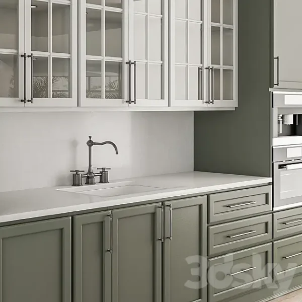 3DSky - Kitchen Neo Classic Green and White Set 36 - Image 5