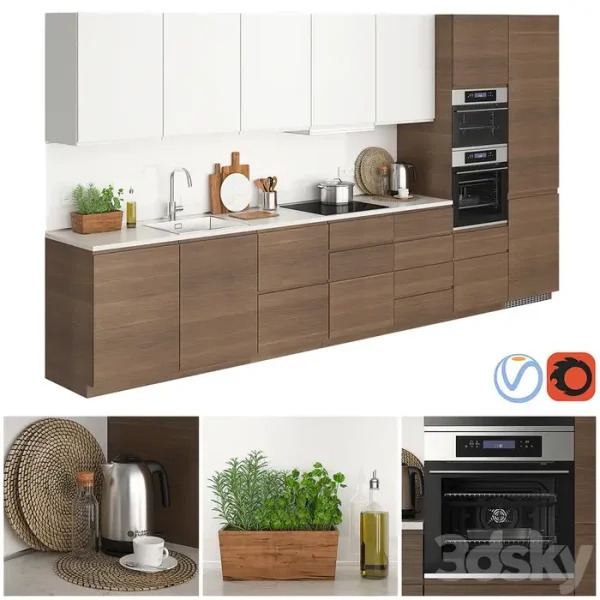 3DSky - Ikea Metod Voxtorp Walnut
