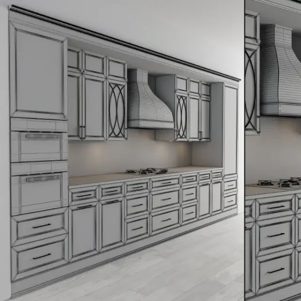 3DSky - Kitchen NeoClassic Dark Gray Set 22 - Image 3
