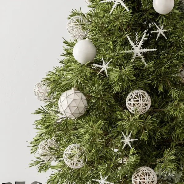 3DSky - Christmas Decoration 23 Christmas White And Green Tree With Gift - Image 3